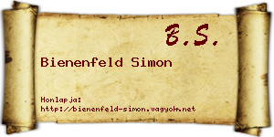 Bienenfeld Simon névjegykártya